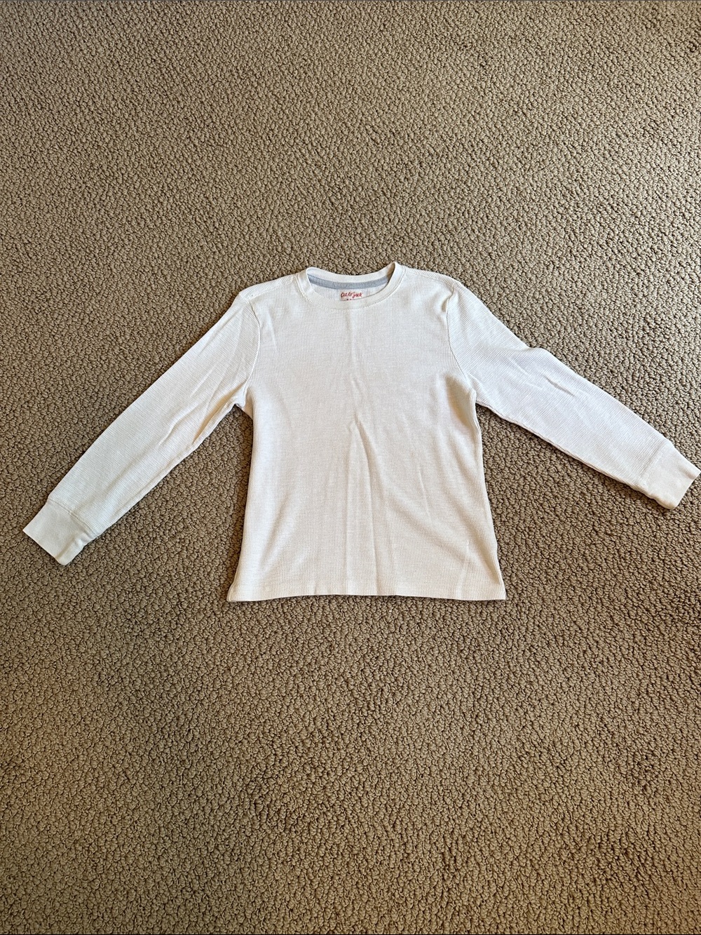 Waffle knit long sleeved tee